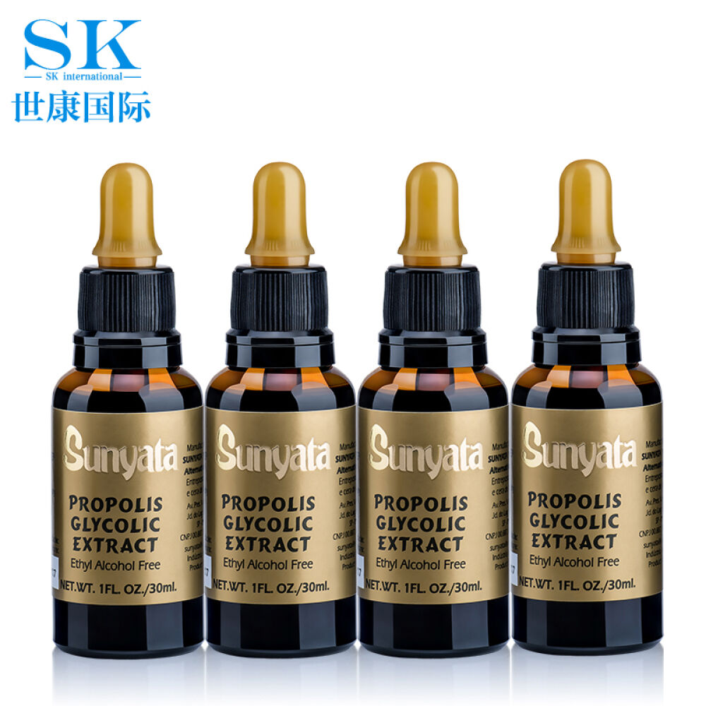 【全球购】Sunyata巴西天然绿蜂胶液滴剂非蜂胶软胶囊原装进口30ml/瓶4瓶装蜂胶液无酒精调节免疫 【全球购】Sunyata巴西天然绿蜂胶液滴剂非蜂胶软胶囊原装进口30ml/瓶4瓶装蜂胶液无酒精调节免疫