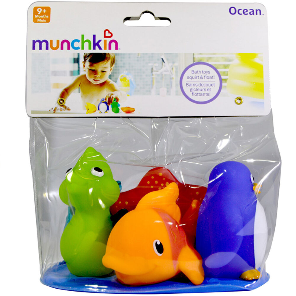 自营满趣健Munchkin海洋动物喷水玩具9个月以上宝宝