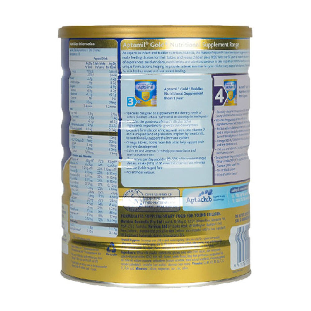 【全球购】新西兰可瑞康爱他美karicareAptamil婴儿奶粉4段900g3罐保税区发货包税