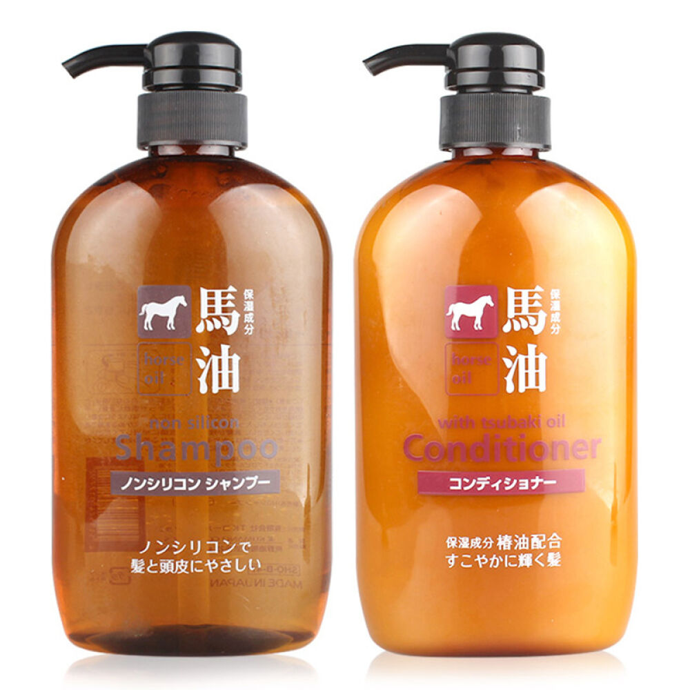 【京东全球购】澳门直邮日本熊野马油无硅油洗发水护发素沐浴露系列600ml马油洗发水+护发素
