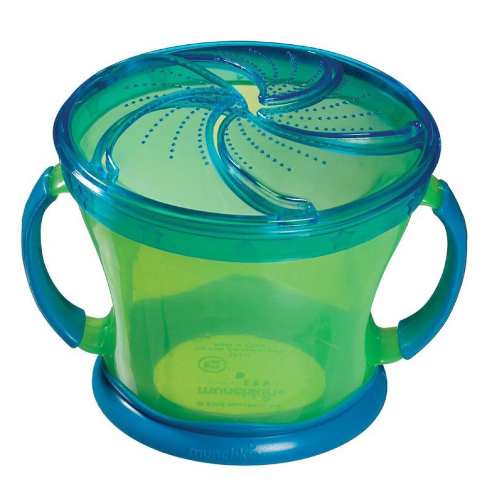 美国进口Munchkin满趣健儿童餐具婴儿碗勺双把手零食杯2个装(颜色随机发)