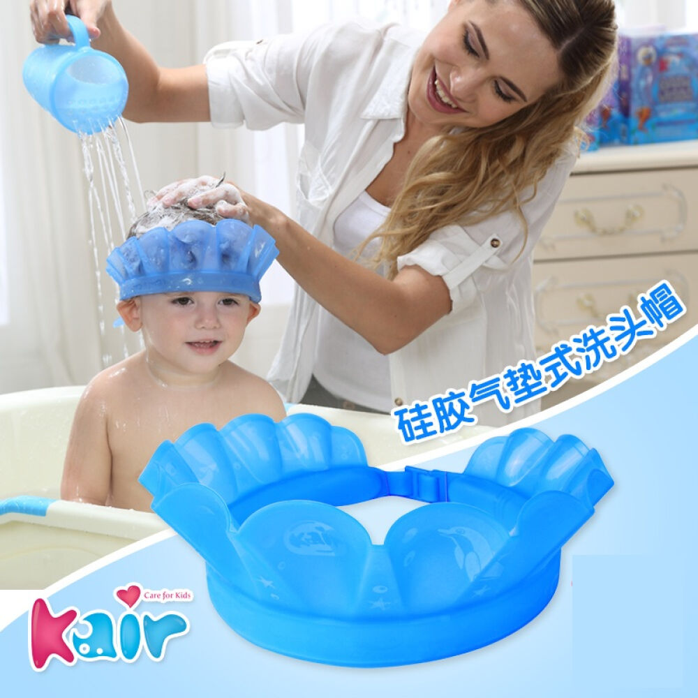 【全球购】美国进口kair婴儿宝宝洗头帽/花洒杯可调婴儿洗澡帽沐浴水勺宝宝爱上洗澡洗澡帽粉色