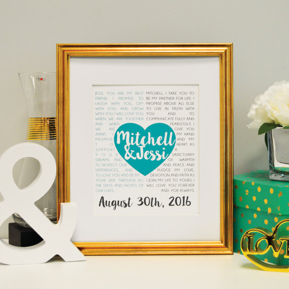 newlywedgift,weddingvowsprint,anniversarygiftforhim,vowart,paper