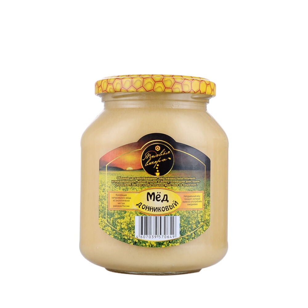 俄罗斯原装进口蜂蜜蜂蜜晚宴天然野生椴树蜜洋槐蜜百花蜜500g草木樨蜜500g玻璃瓶(0649)
