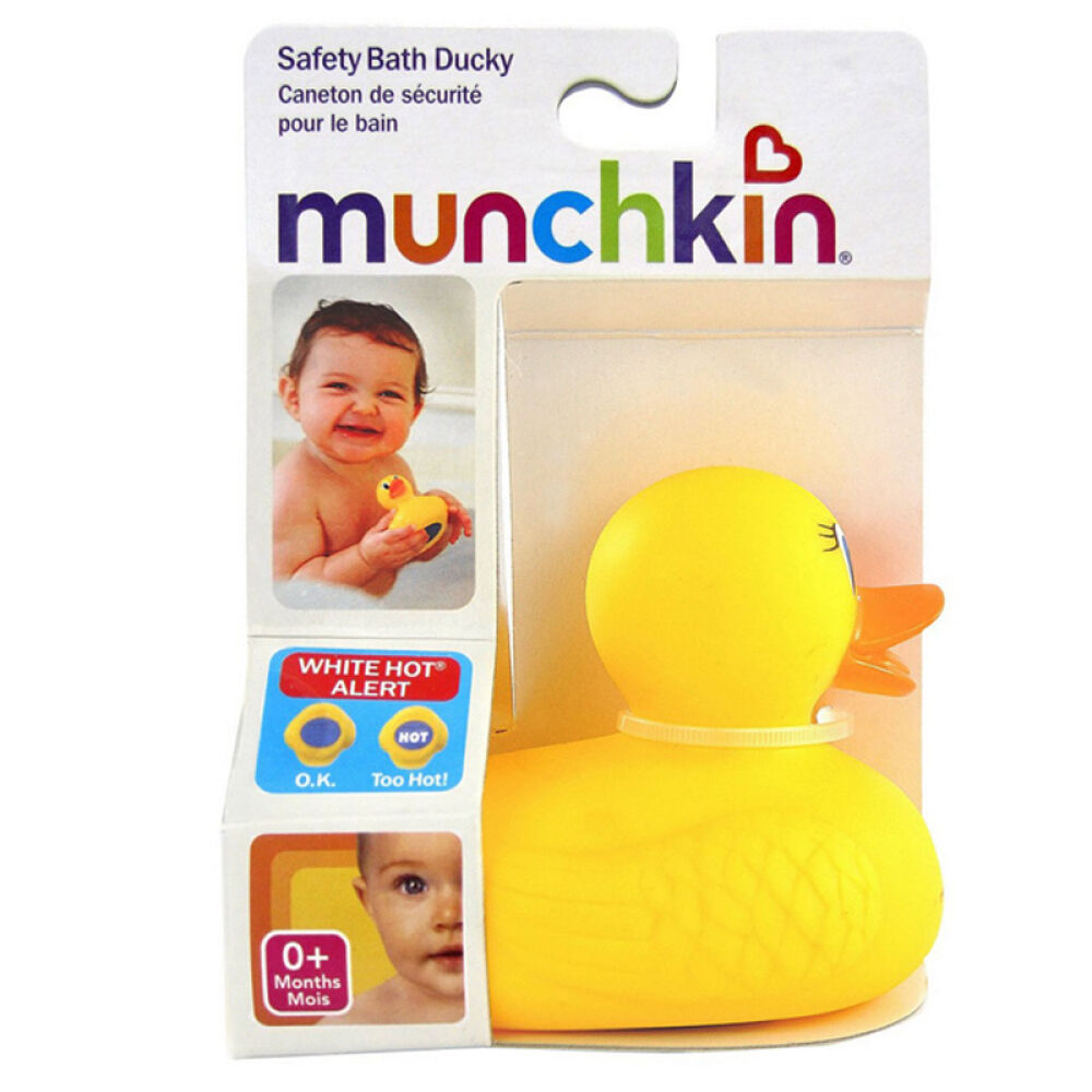 【全球购】进口美国满趣健婴童餐具安全硅胶软勺练习吸盘碗保税区发货感温鸭子洗澡玩具