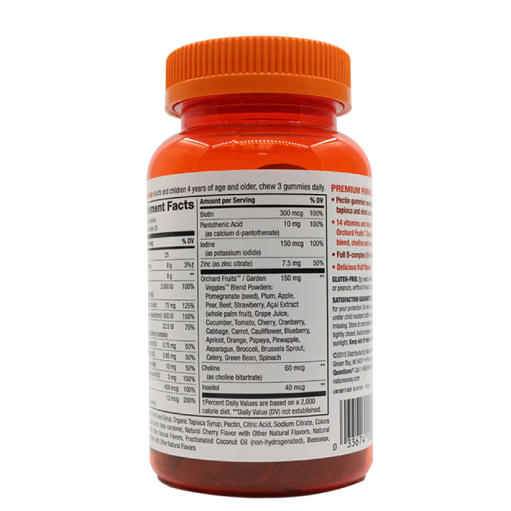 【Fit】Nature'sWay成人复合维生素软糖含B族维生素C维生素D美国直邮90粒*1