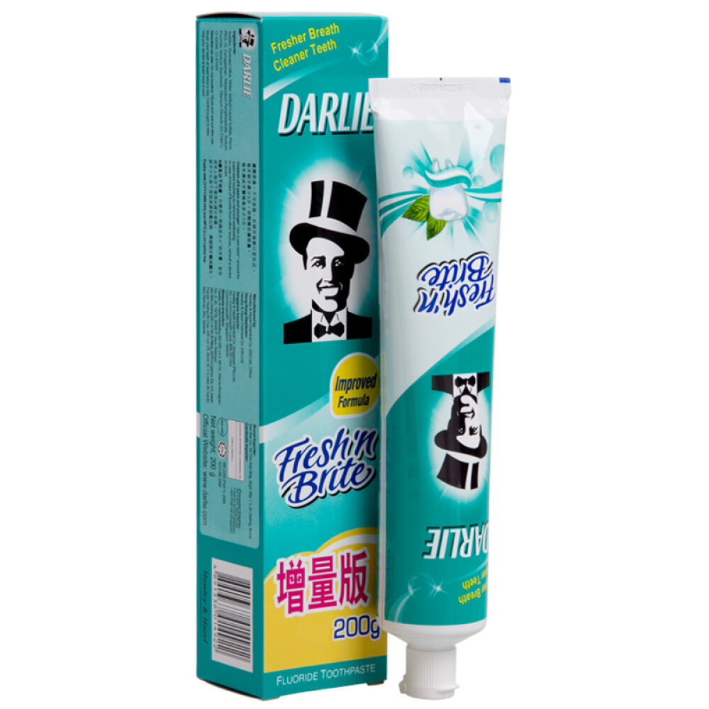 香港版黑人牙膏清新薄荷200g6支