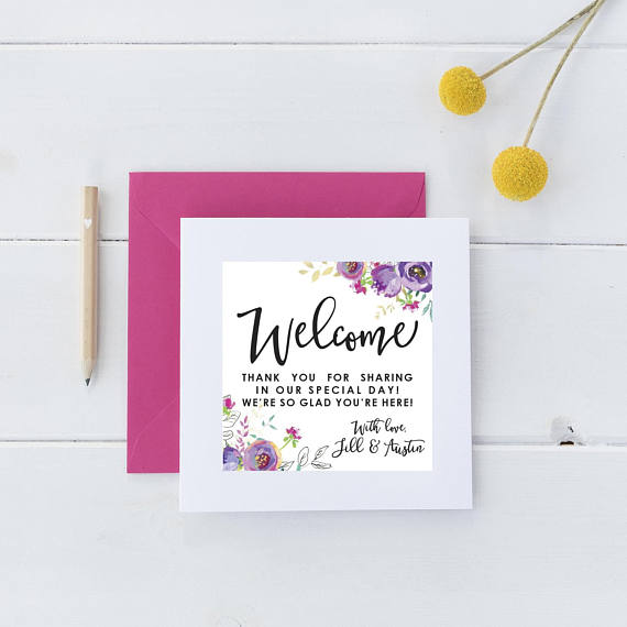 sticker/weddingguestlabel/outoftownguestwelcomegift/personalized