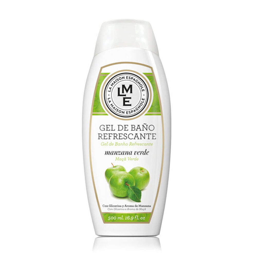 西班牙LME珞曼西嫩肤净白香氛沐浴露沐浴乳500ml清苹果香型