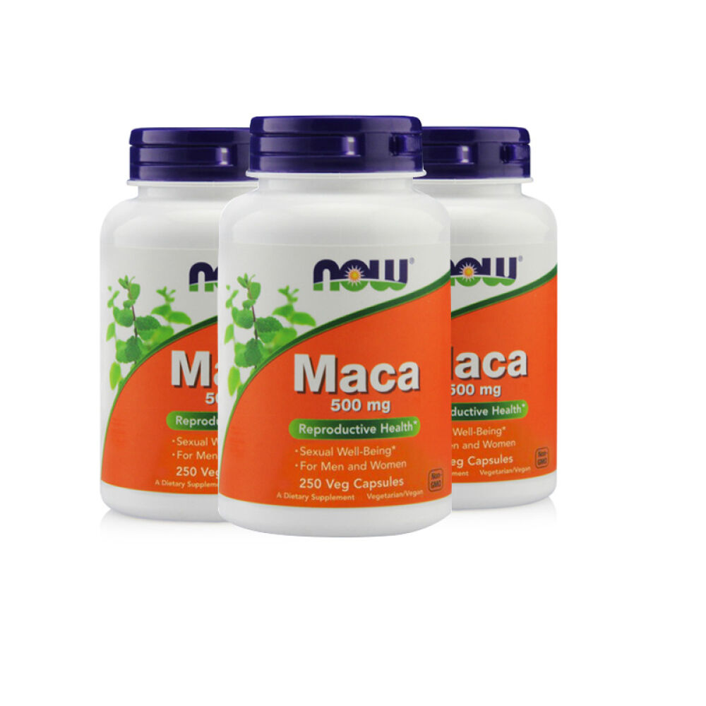 【全球购】NowFoods诺奥秘鲁玛咖精片250粒美国进口男士Maca玛卡干片补肾胶囊3瓶装