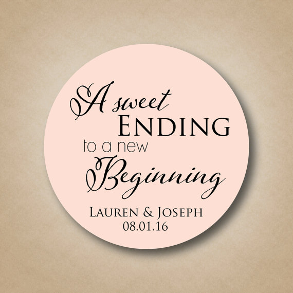 asweetendingtoanewbeginningpersonalizedweddingfavorstickerlabels