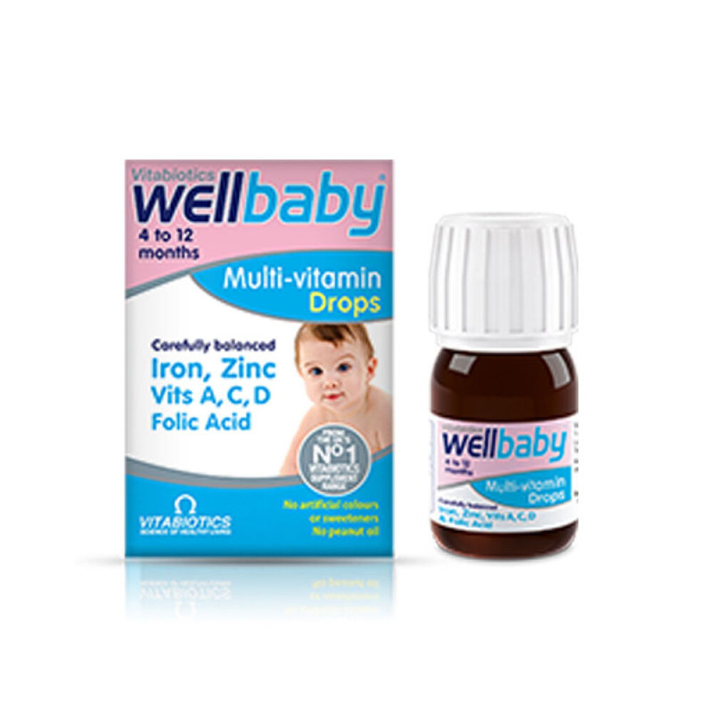 英国WellbabyDrops婴儿复合维生素滴剂16种营养30ml