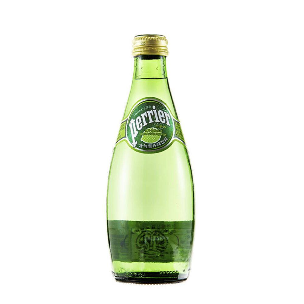 包邮法国进口巴黎水perrier气泡矿泉水玻璃瓶装玻璃瓶原味330ml24整箱
