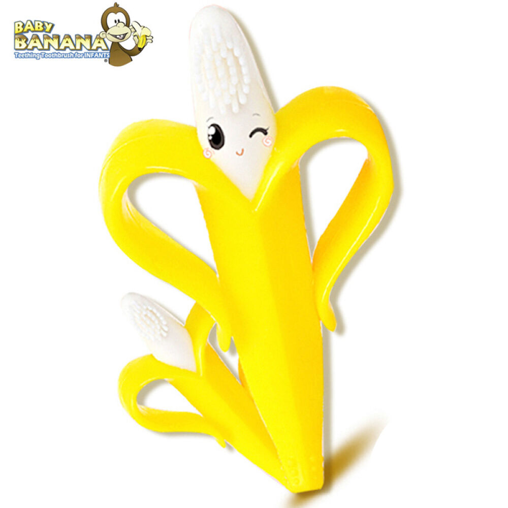 香蕉宝宝Babybanana婴儿牙胶磨牙棒牙刷宝宝安抚玩具新生儿咬咬乐1段香蕉宝宝