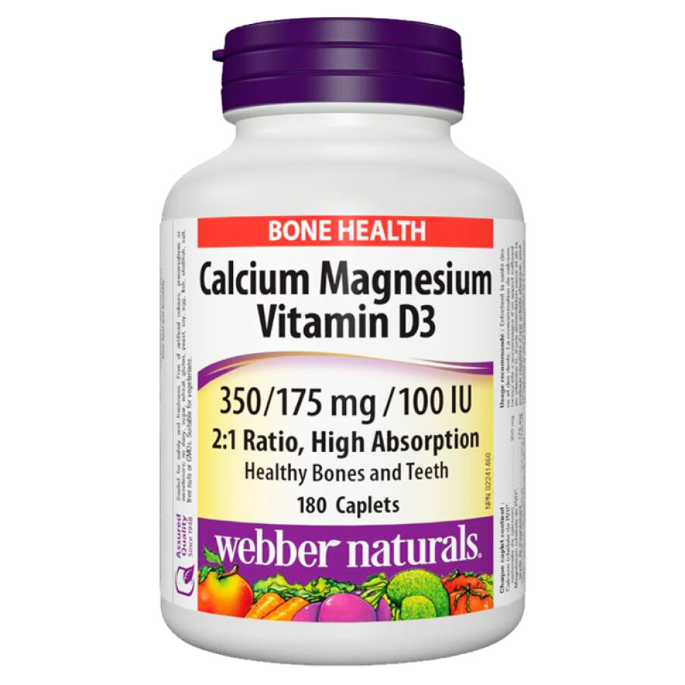 Webber伟博成人补钙片含钙镁+D3强健骨骼预防骨质疏松加拿大进口直邮180粒