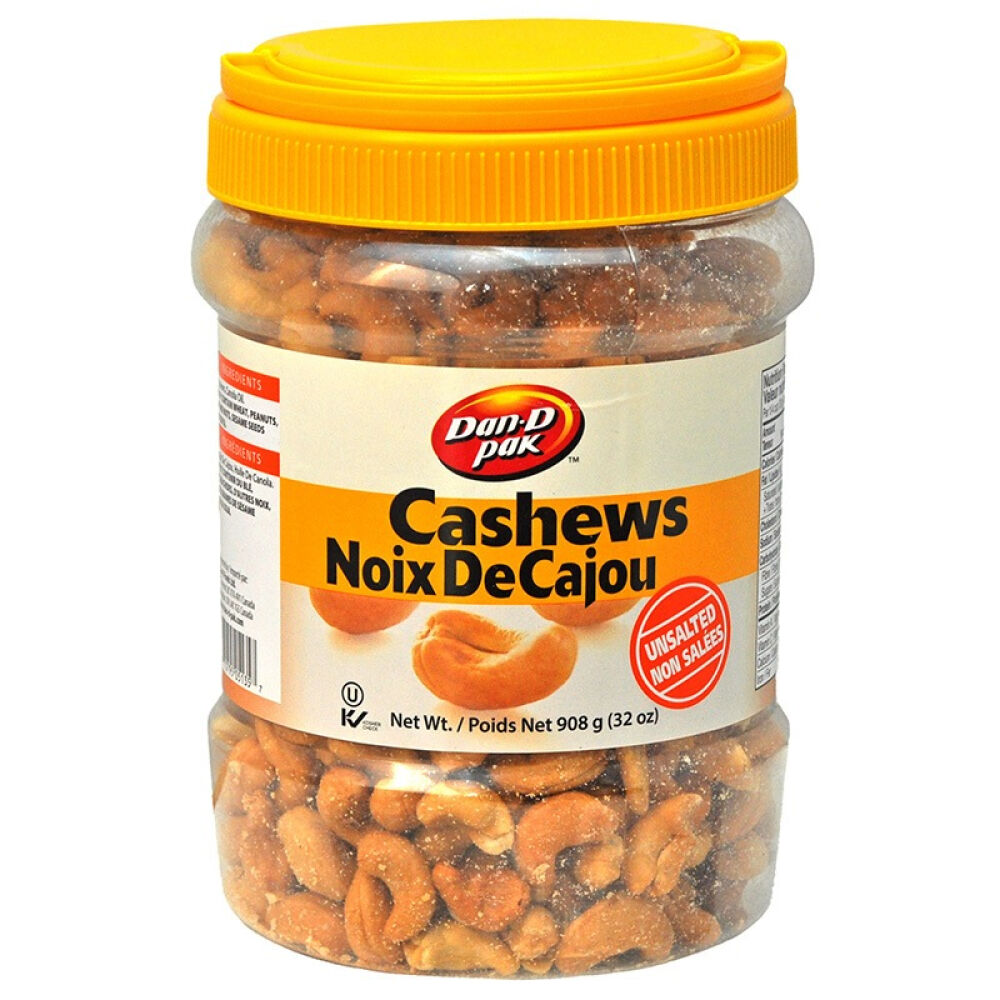 自营越南进口坚果丹蒂DAN.D.PAK腰果原味908g