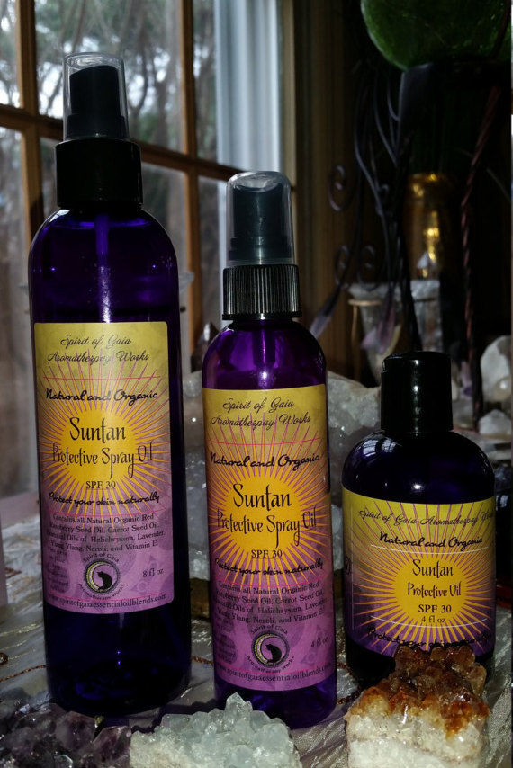 spiritofgaiaaromatherapyworksnatural&organicsuntanoilspf/30