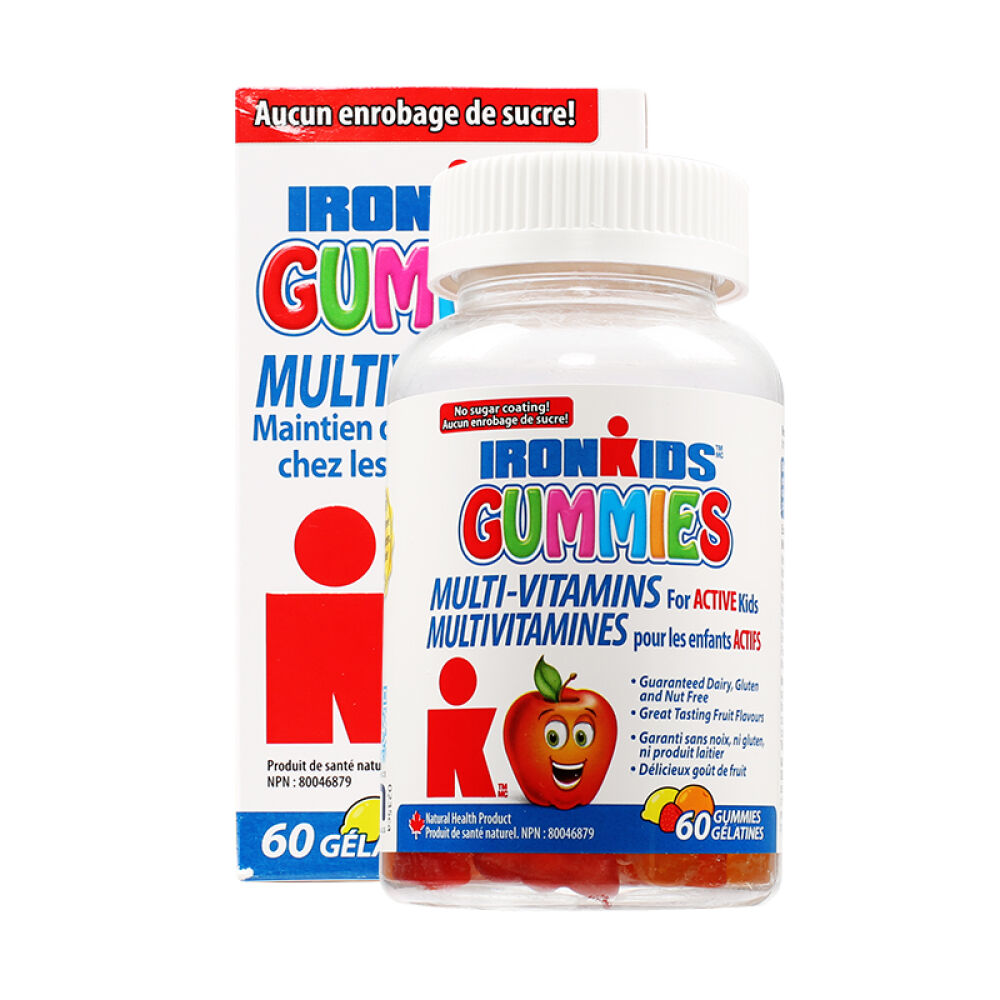 加拿大直邮Ironkids小铁人复合维生素软糖60粒