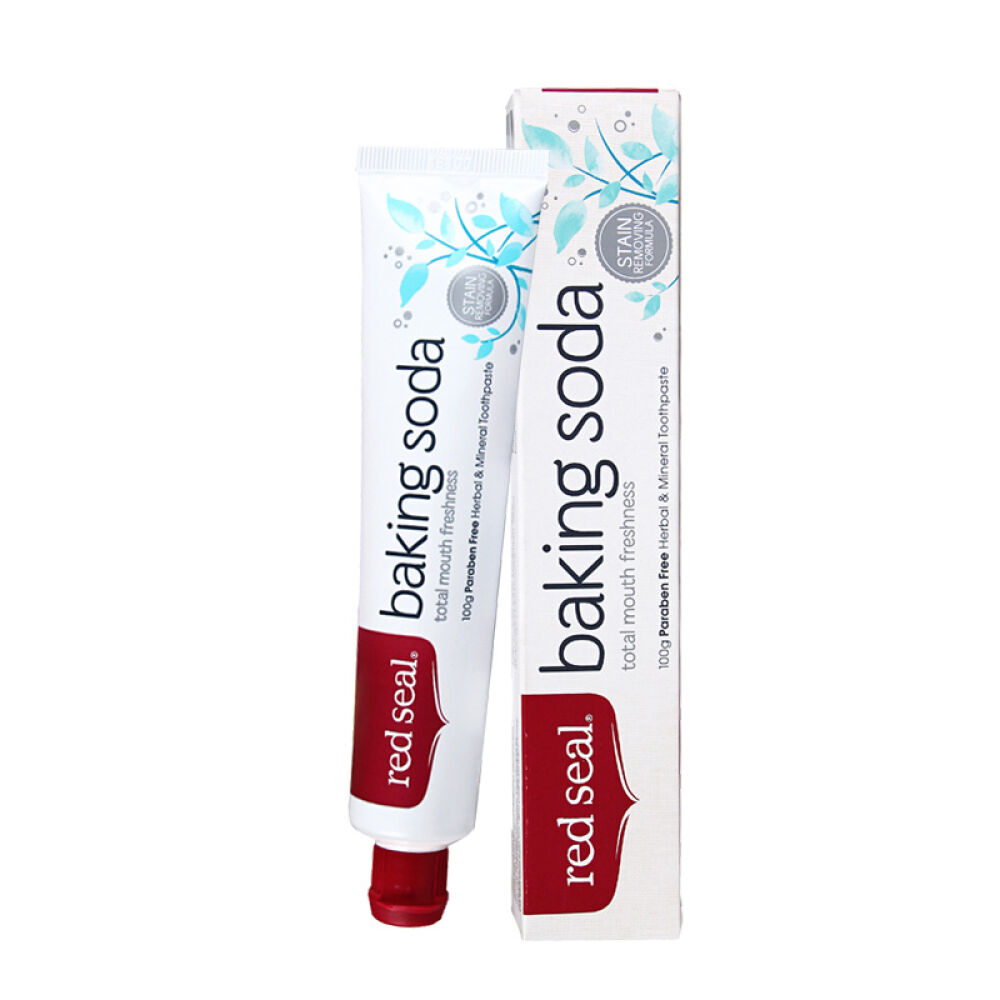 新西兰红印RedSeal牙膏天然草本精华牙齿洁白孕妈儿童可用小苏打牙膏1支装