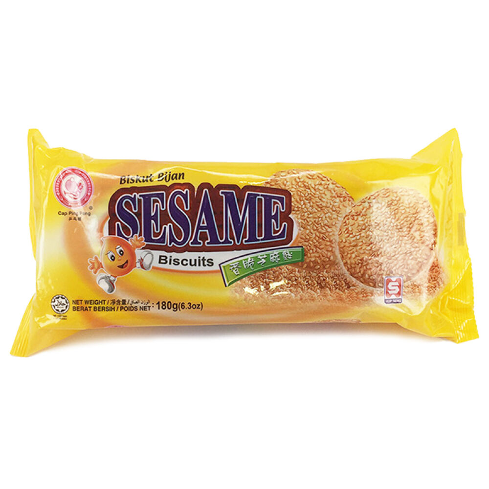 【马来西亚进口】合成乒乓标香脆芝麻饼（180gx4袋）