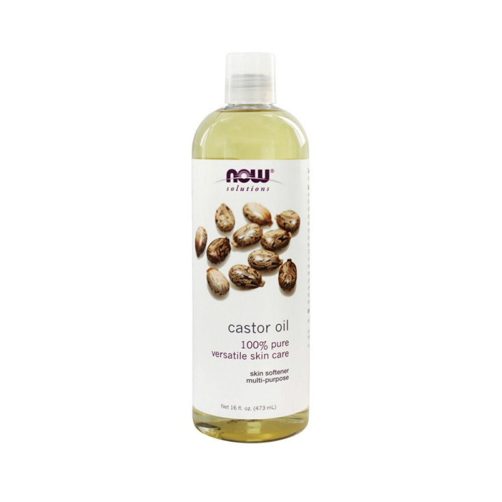 nowfoods蓖麻油睫毛增长液护发防脱按摩精油castoroil4974916盎司