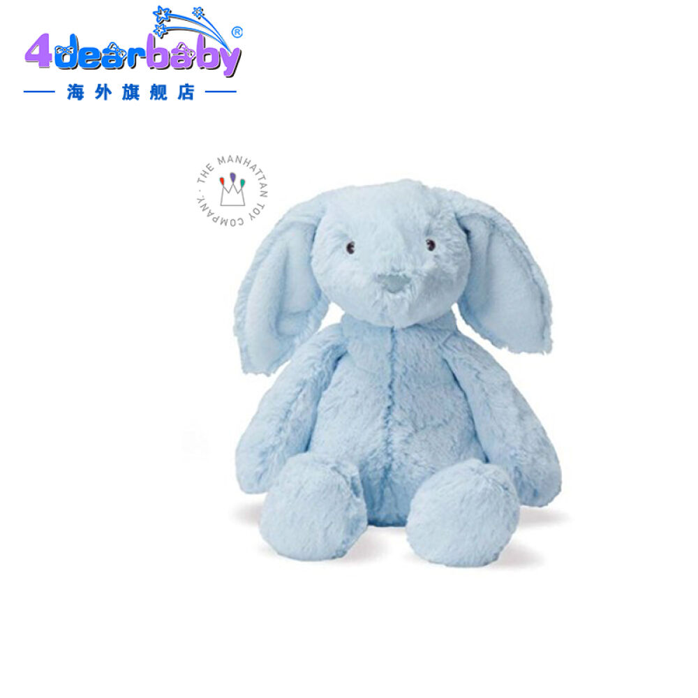 【全球购】美国ManhattanToyWinkel曼哈顿牙胶手抓球/安抚巾玩偶毛绒安抚蓝色兔子-Bunny贝利小号