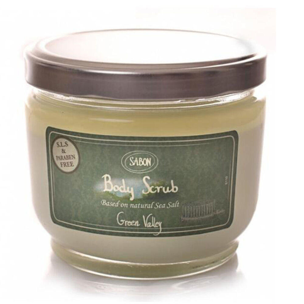 【香港直邮】SABON死海盐身体磨砂膏600g配木勺谷中翠绿