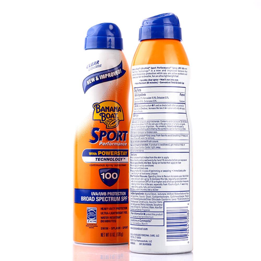 【海外直邮】BananaBoat香蕉船SPORT清爽速干运动型喷雾SPF100防水防汗