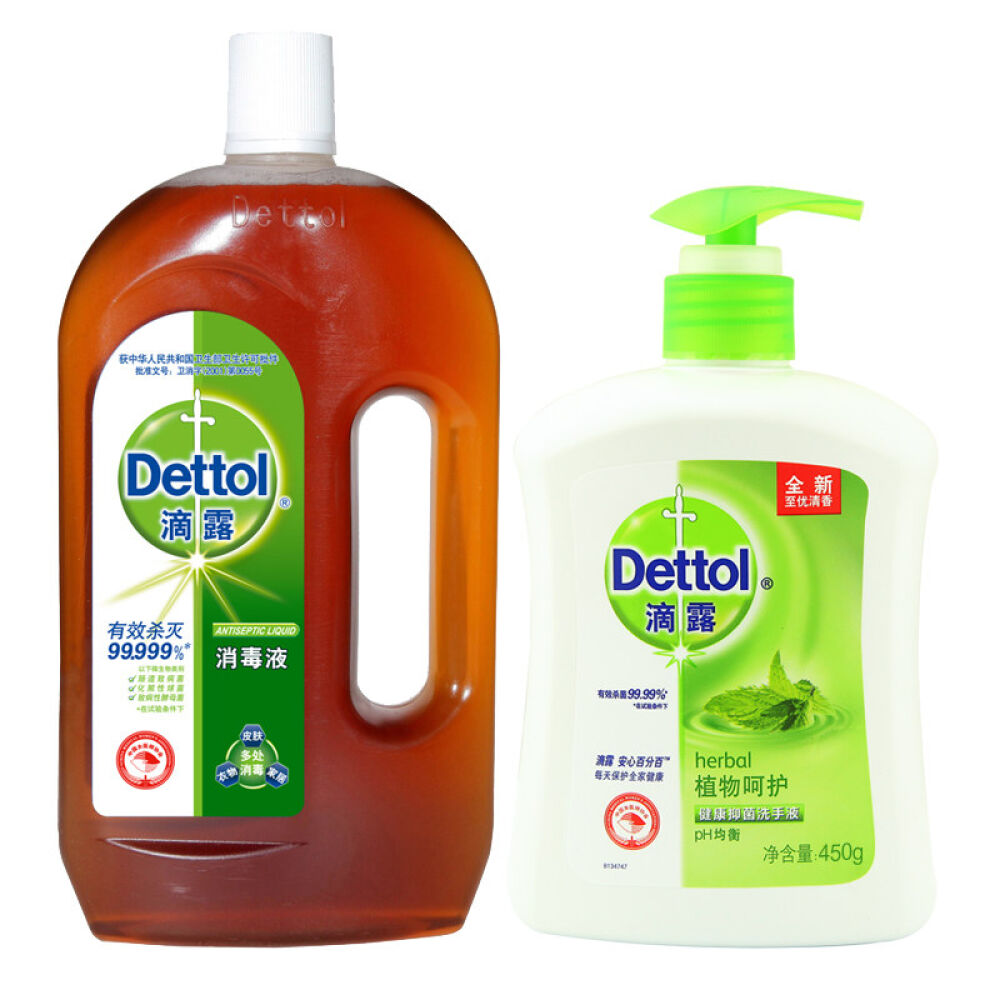 滴露(Dettol)消毒药液1.2L+洗手液450g0708