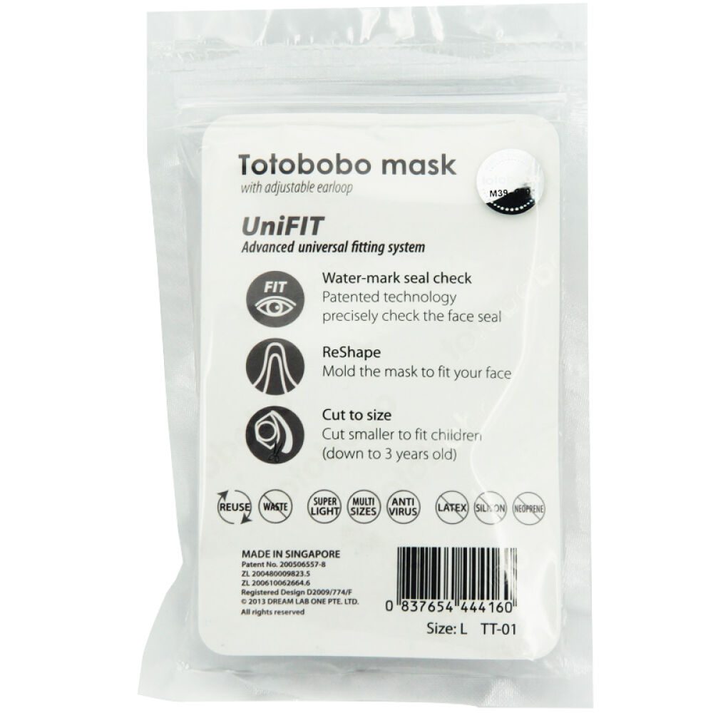 新加坡totobobo防尘儿童口罩男女透气防雾霾PM2.5口罩两用款+96%滤片(20片)