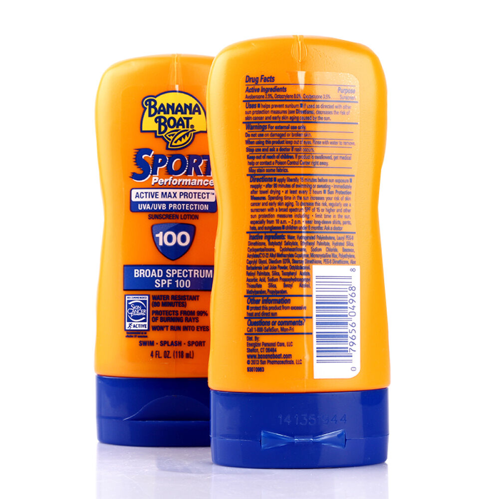 【海外直邮】香蕉船运动清爽防晒霜SPF100+香蕉船晒后修护237ml海边军训旅游潜水