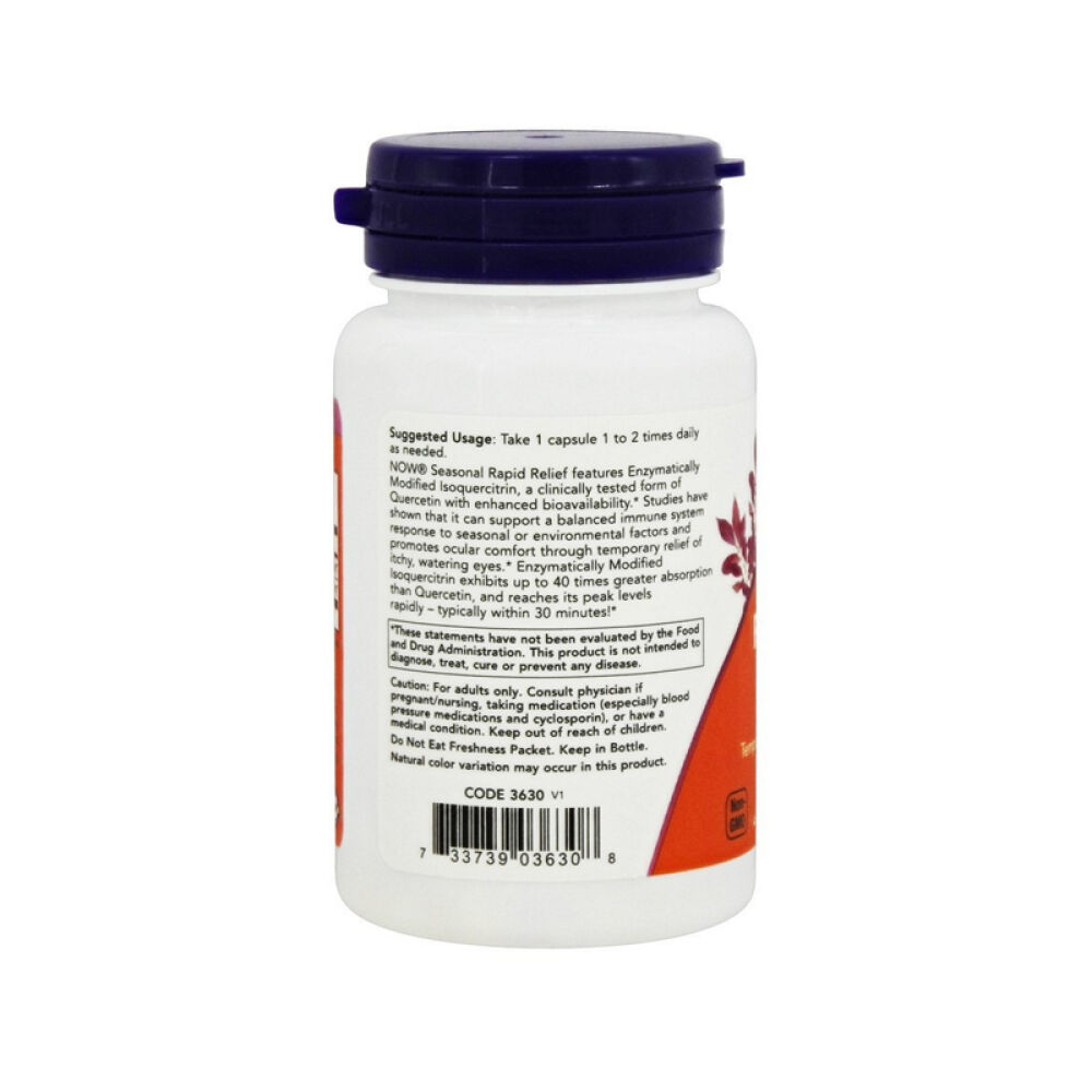 【美国正品直邮】NOWFoods诺奥快速缓冲季节性不适胶囊调节免疫系统素食胶囊未定义30.00VegetarianCapsules