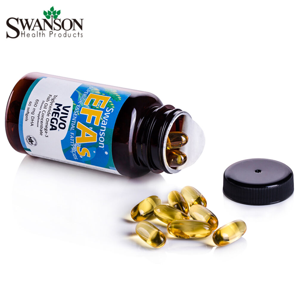 【三免一】Swanson斯旺森浓缩鱼油软胶囊欧米伽3DHAEPA降三高调节血脂保护心脑