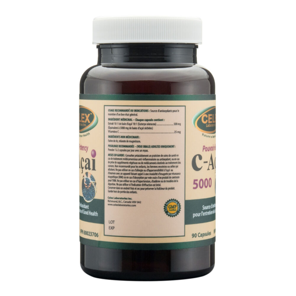 加拿大CELEX进口维生素C加巴西莓精华胶囊天然巴西莓提取物美容养颜500090粒一瓶装