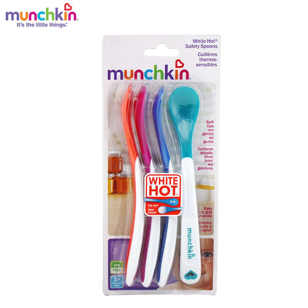 【全球购】加拿大直邮美国Munchkin麦肯齐软头勺宝宝勺子婴儿变色软头感温勺