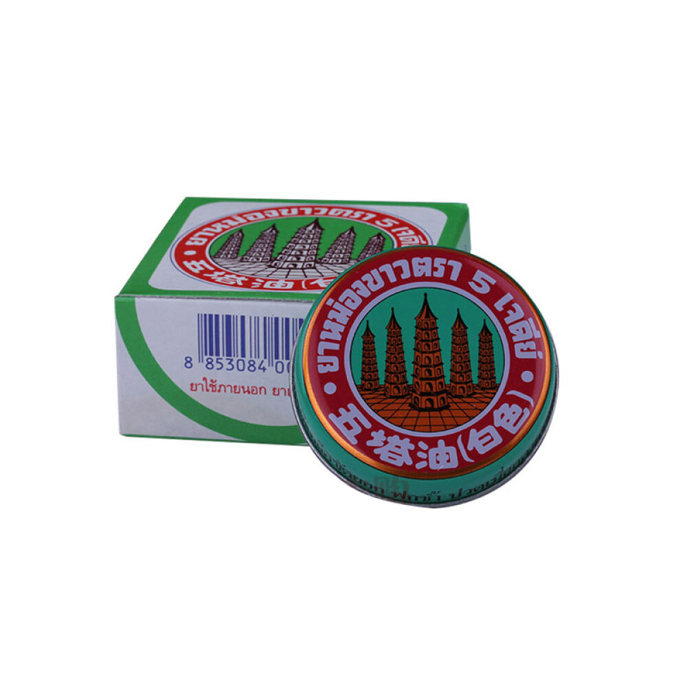 【全球购】越南泰国Counterpain施贵宝肯得膏贴白虎膏泰国花香型薄荷鼻通香筒泰国五塔油白色10g