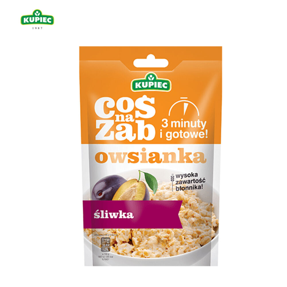 波兰进口Kupiec即食麦片50g效期2017.2李子味