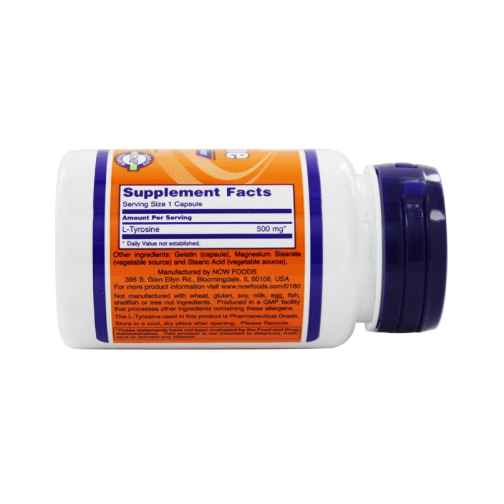 【美国正品直邮】NOWFoods诺奥支持健康的腺体功能及应激反应酪氨酸自由基胶囊未定义60粒