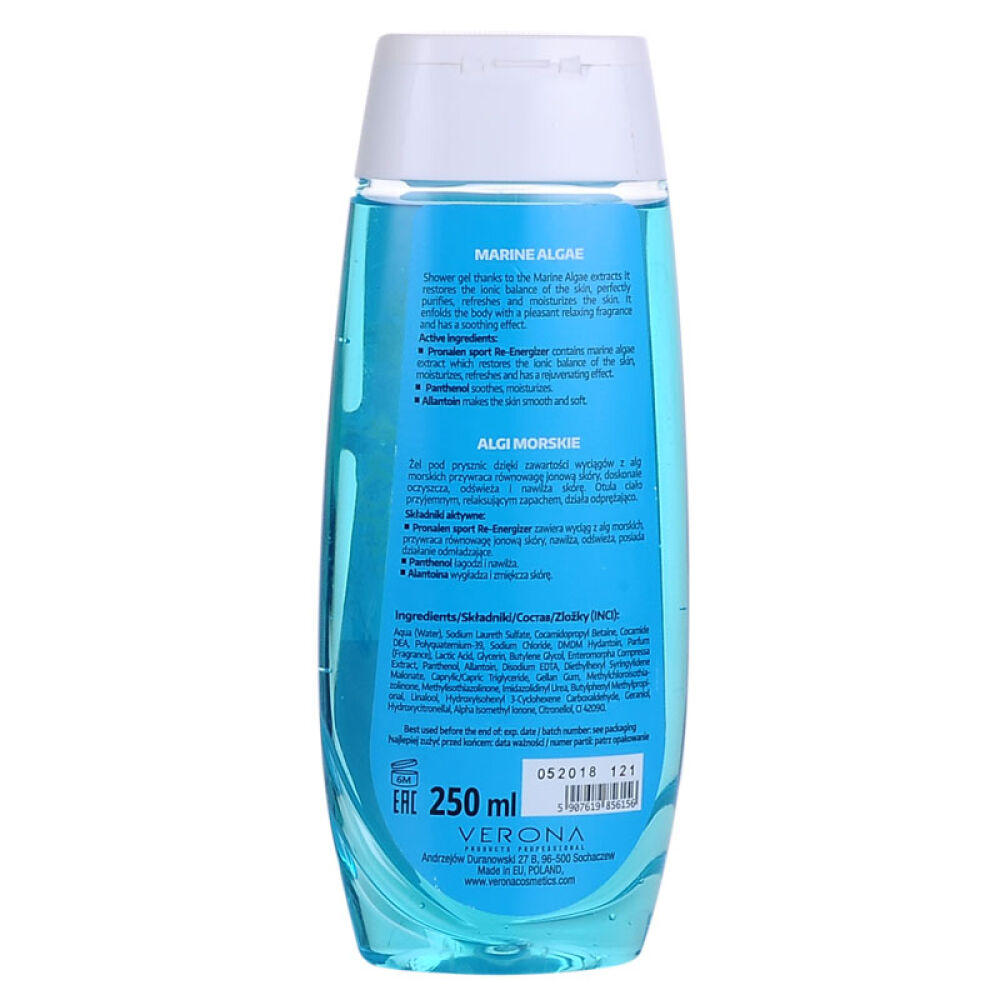 波兰原装进口VERONA家庭专业SPA级沐浴凝胶沐浴液沐浴啫喱250ml男女适用海藻沐浴露
