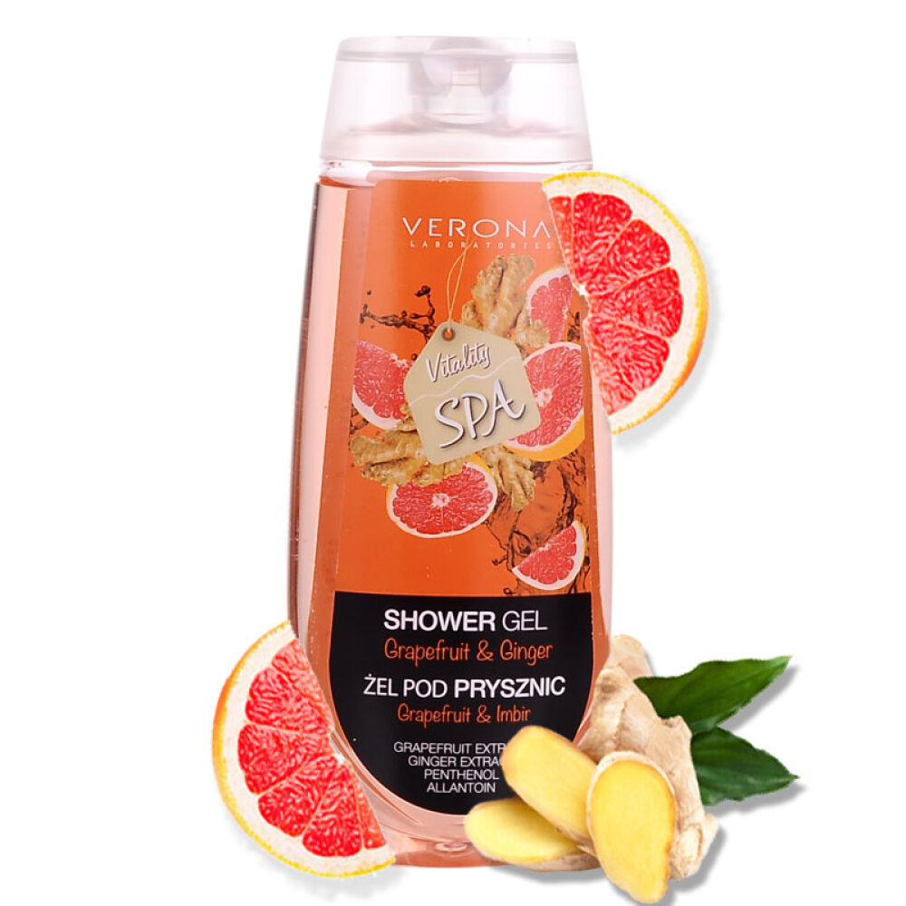 波兰原装进口VERONA家庭专业SPA级沐浴凝胶沐浴液沐浴啫喱250ml男女适用葡萄柚生姜