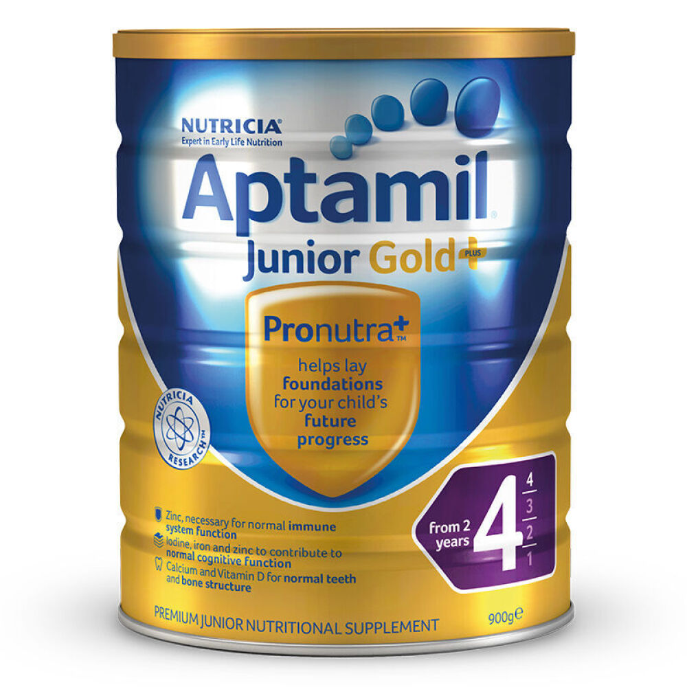 新西兰本土版原装进口爱他美Aptamil婴幼儿配方奶粉900g保税区发货4段(2岁以上)*2---