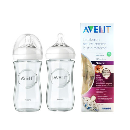 新安怡宽口径玻璃奶瓶 婴儿奶瓶防胀气新生儿宝宝奶瓶240ML 新安怡宽口径玻璃奶瓶 婴儿奶瓶防胀气新生儿宝宝奶瓶240ML