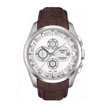 全球联保 天梭 TISSOT库图男表T035.627.16.031.00皮带机械表手表