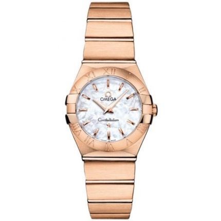 瑞士手表  欧米茄Omega手表女 石英表 红金123.50.24.60.05.001