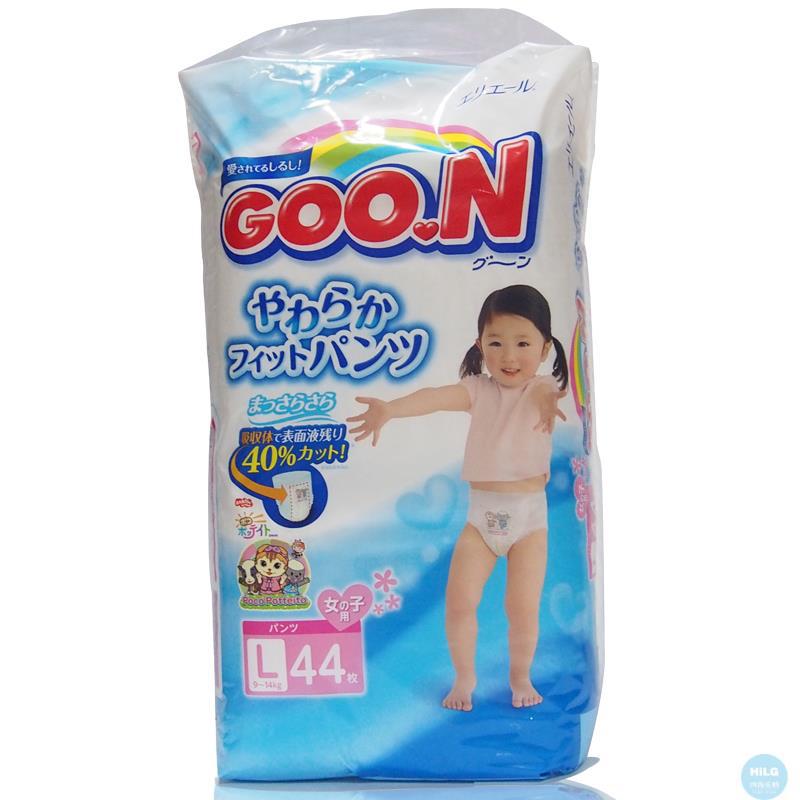 日本 大王GOO.N维E 婴儿宝宝纸尿片纸尿裤尿不湿 L44枚 女孩