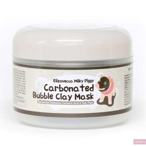 韩国 Elizavecca/伊丽莎白 小黑猪 碳酸泡泡面膜 清洁 美白 去黑头 100g