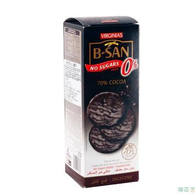 维吉尼亚B-SAN黑巧克力小麦饼干120克