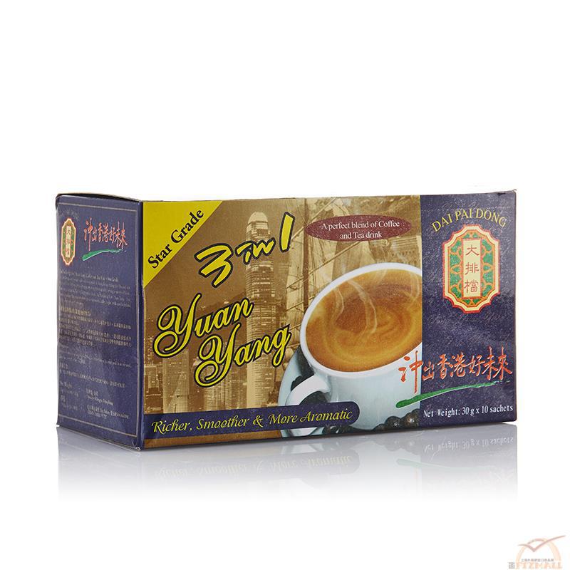 香港进口鸳鸯咖啡-Dai Pai Dong大排档 星级版三合一鸳鸯咖啡 茶 30克*10包