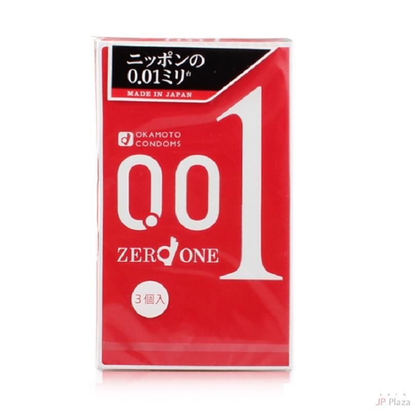 冈本 001 0.01超薄避孕套安全套 3只装