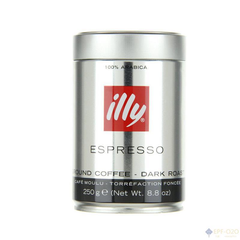 Illy意利 浓缩咖啡粉 研磨咖啡 深度烘焙咖啡 250g